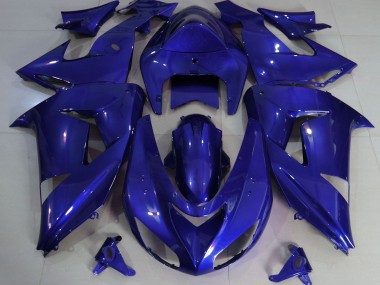 Deep Blue Plain 2006-2007 Kawasaki ZX10R Fairings Factory