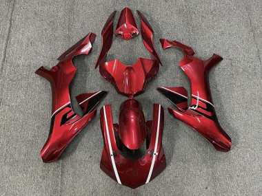 Deep Red & Black and White accents 2015-2019 Yamaha R1 Fairings Factory