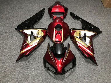 Deep Red & Gold 2006-2007 Honda CBR1000RR Fairings Factory