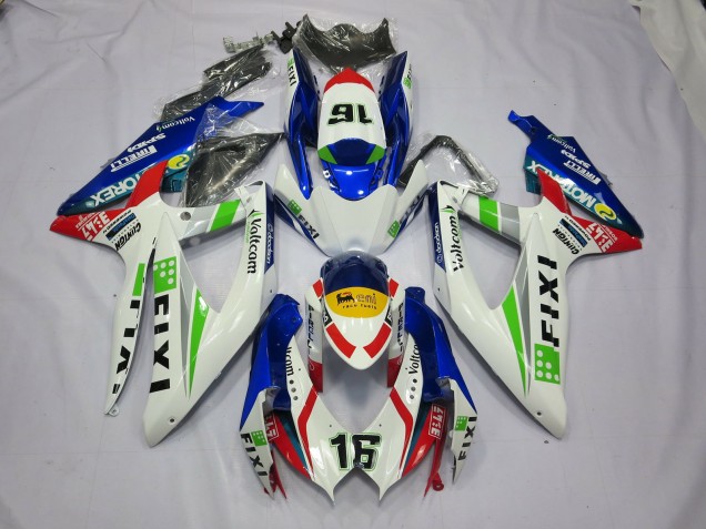 Fixi Blue 2008-2010 Suzuki GSXR 600-750 Fairings Factory Fixi Blue 2008-2010 Suzuki GSXR 600-750 Fairings Factory