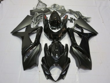 Gloss and Matte Black 2007-2008 Suzuki GSXR 1000 Fairings Factory