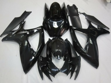 Gloss Black 2006-2007 Suzuki GSXR 600-750 Fairings Factory