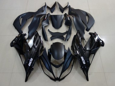 Gloss Black 636 Logo 2007-2008 Kawasaki ZX6R Fairings Factory