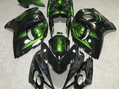 Gloss Black and Deep Green 2008-2019 Suzuki GSXR 1300 Fairings Factory