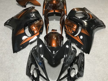 Gloss Black and Deep Orange 2008-2019 Suzuki GSXR 1300 Fairings Factory