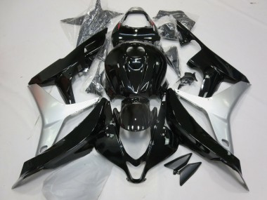 Gloss Black and Silver 2007-2008 Honda CBR600RR Fairings Factory