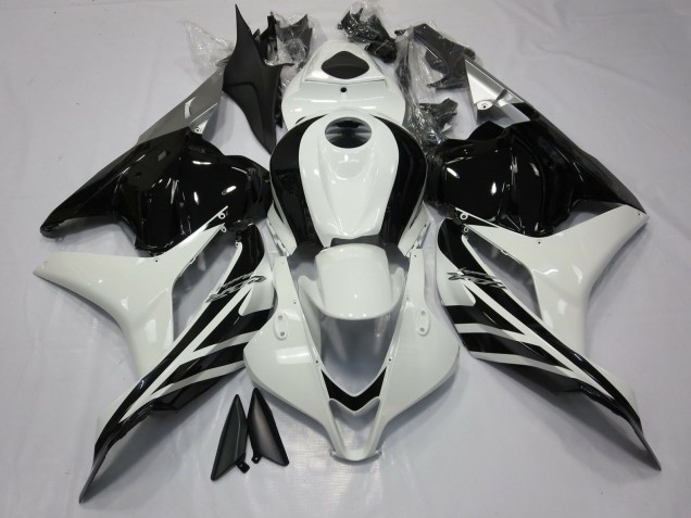 Gloss Black and White 2009-2012 Honda CBR600RR Fairings Factory Gloss Black and White 2009-2012 Honda CBR600RR Fairings Factory