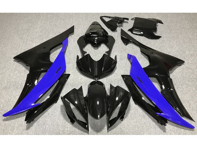 Gloss Black & Blue 2008-2016 Yamaha R6 Fairings Factory