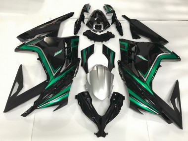 Gloss Black & Emerald Green 2013-2018 Kawasaki Ninja 300 Fairings Factory