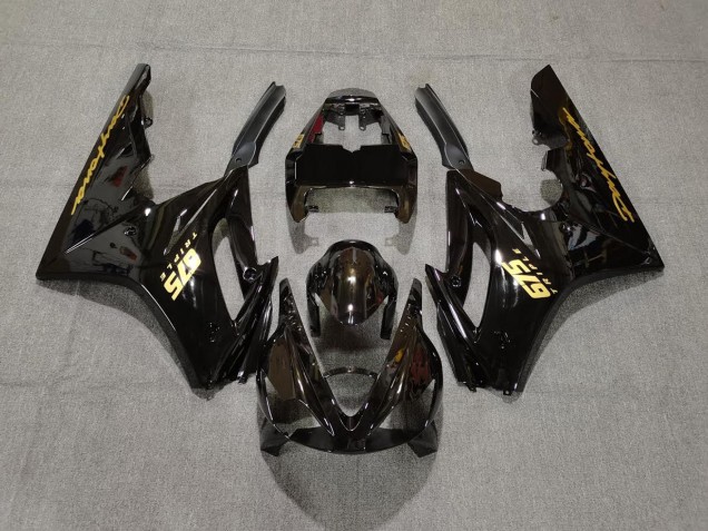 Gloss Black & Gold 2006-2008 Triumph Daytona 675 Fairings Factory Gloss Black & Gold 2006-2008 Triumph Daytona 675 Fairings Factory