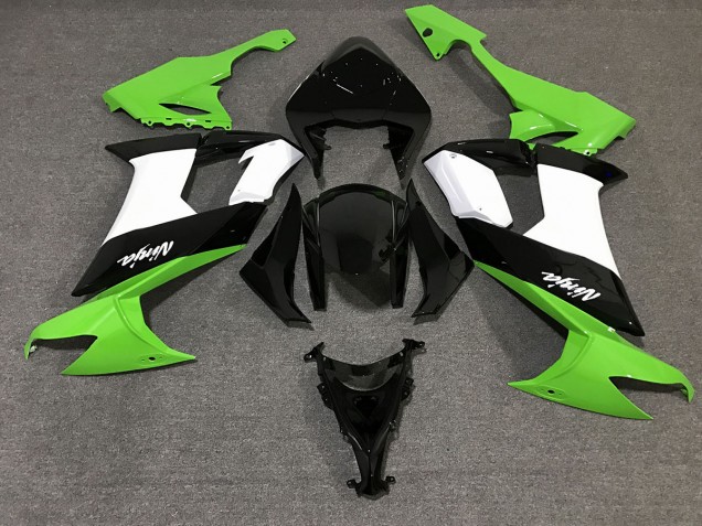 Gloss Black & Green 2008-2010 Kawasaki ZX10R Fairings Factory Gloss Black & Green 2008-2010 Kawasaki ZX10R Fairings Factory