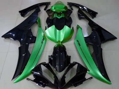 Gloss Black & Light Green 2008-2016 Yamaha R6 Fairings Factory