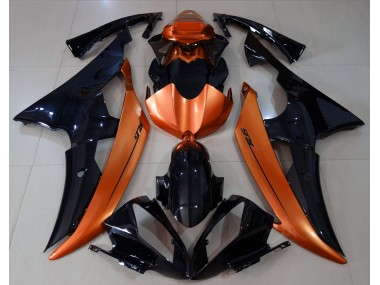 Gloss Black & Light Orange 2008-2016 Yamaha R6 Fairings Factory