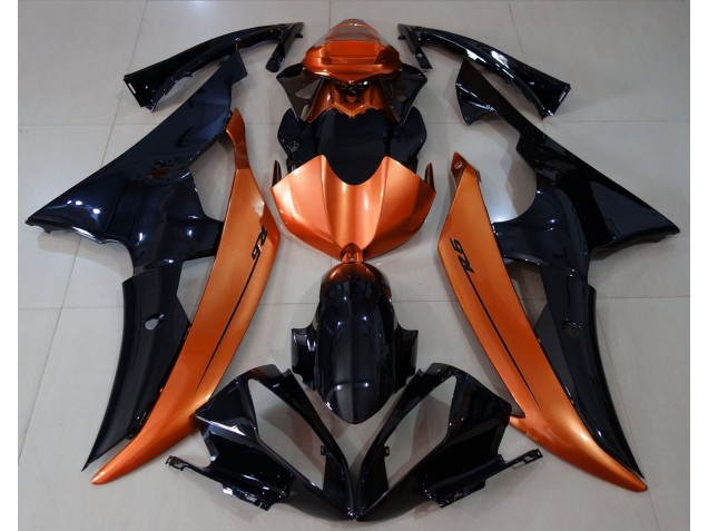 Gloss Black & Light Orange 2008-2016 Yamaha R6 Fairings Factory Gloss Black & Light Orange 2008-2016 Yamaha R6 Fairings Factory