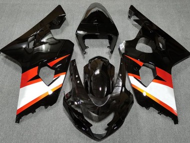 Gloss Black & Orange 2004-2005 Suzuki GSXR 600-750 Fairings Factory