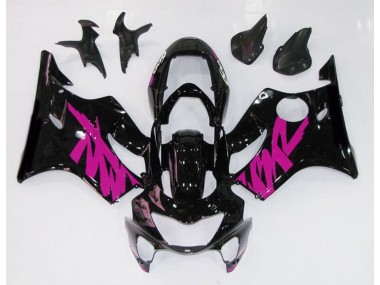 Gloss Black & Pink 1999-2000 Honda CBR600 F4 Fairings Factory