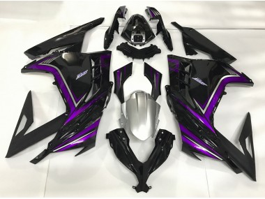 Gloss Black & Purple 2013-2018 Kawasaki Ninja 300 Fairings Factory