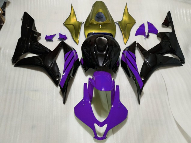 Gloss Black & Purple and Gold Accents 2007-2008 Honda CBR600RR Fairings Factory Gloss Black & Purple and Gold Accents 2007-2008 Honda CBR600RR Fairings Factory