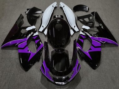 Gloss Black Purple and White 1998-2007 Yamaha YZF600 Fairings Factory