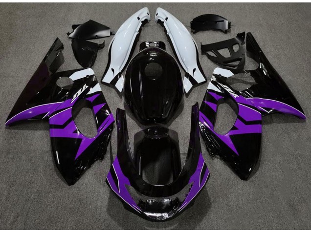 Gloss Black Purple and White 1998-2007 Yamaha YZF600 Fairings Factory Gloss Black Purple and White 1998-2007 Yamaha YZF600 Fairings Factory