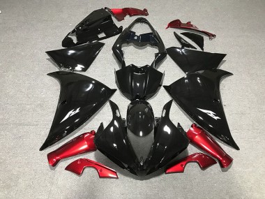 Gloss Black & Red 2009-2012 Yamaha R1 Fairings Factory