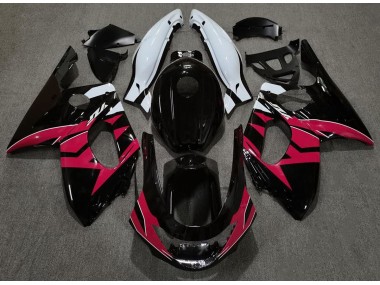 Gloss Black Red and White 1998-2007 Yamaha YZF600 Fairings Factory