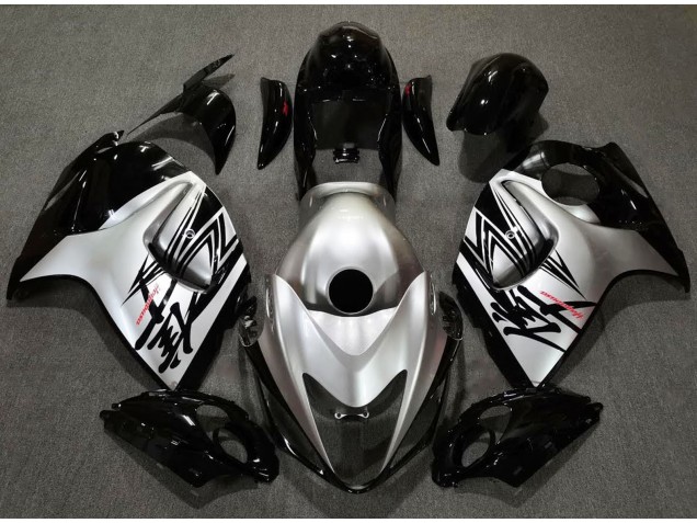 Gloss Black & Silver Design 2008-2019 Suzuki GSXR 1300 Fairings Factory Gloss Black & Silver Design 2008-2019 Suzuki GSXR 1300 Fairings Factory