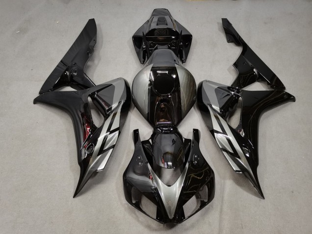 Gloss Black w grey 2006-2007 Honda CBR1000RR Fairings Factory Gloss Black w grey 2006-2007 Honda CBR1000RR Fairings Factory