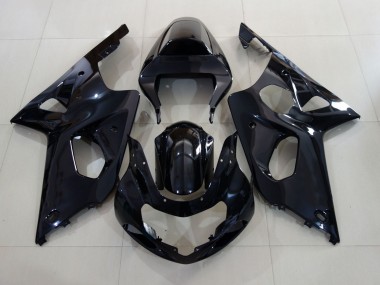Gloss Black with Logo 2000-2002 Suzuki GSXR 1000 Fairings Factory