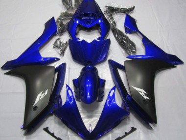 Gloss Blue and Black 2007-2008 Yamaha R1 Fairings Factory