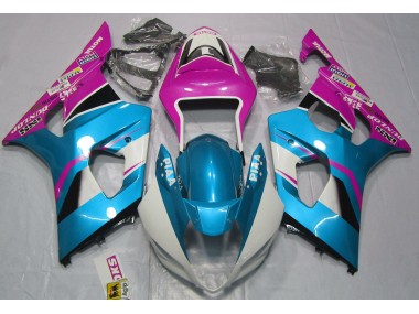 Gloss Blue and Pink 2003-2004 Suzuki GSXR 1000 Fairings Factory