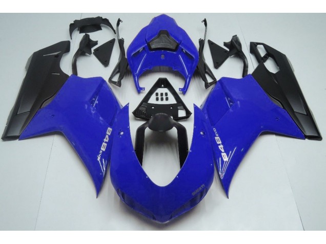 Gloss Blue & Black 2007-2012 Ducati 848 1098 1198 Fairings Factory Gloss Blue & Black 2007-2012 Ducati 848 1098 1198 Fairings Factory