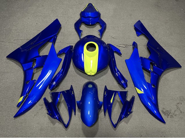 Gloss Blue & High Vis Yellow 2006-2007 Yamaha R6 Fairings Factory Gloss Blue & High Vis Yellow 2006-2007 Yamaha R6 Fairings Factory