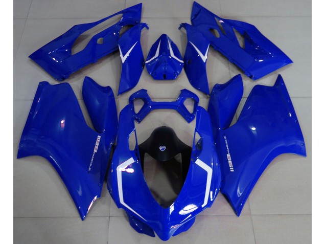 Gloss Blue & White Ducati 1199 Fairings Factory Gloss Blue & White Ducati 1199 Fairings Factory
