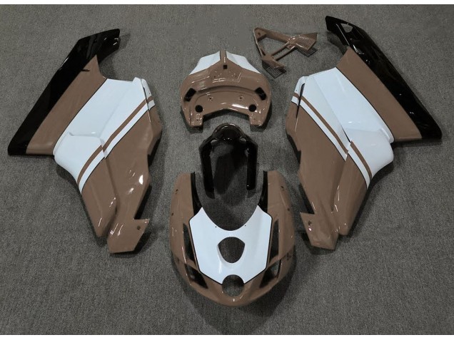 Gloss Brown & White 2003-2004 Ducati 749 999 Fairings Factory Gloss Brown & White 2003-2004 Ducati 749 999 Fairings Factory