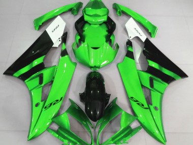 Gloss Green and Black 2006-2007 Yamaha R6 Fairings Factory