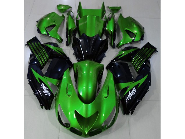 Gloss Green and Black 2006-2011 Kawasaki ZX14R Fairings Factory Gloss Green and Black 2006-2011 Kawasaki ZX14R Fairings Factory