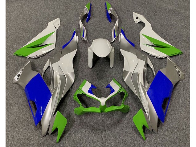 Gloss Green Blue and Silver 2019-2020 Kawasaki ZX6R Fairings Factory Gloss Green Blue and Silver 2019-2020 Kawasaki ZX6R Fairings Factory
