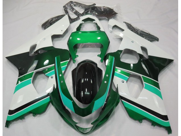 Gloss Green & Green 2004-2005 Suzuki GSXR 600-750 Fairings Factory Gloss Green & Green 2004-2005 Suzuki GSXR 600-750 Fairings Factory