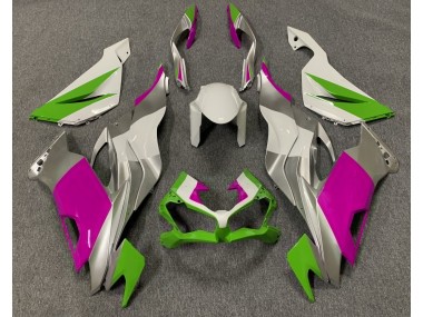 Gloss Green Pink and Silver 2019-2020 Kawasaki ZX6R Fairings Factory