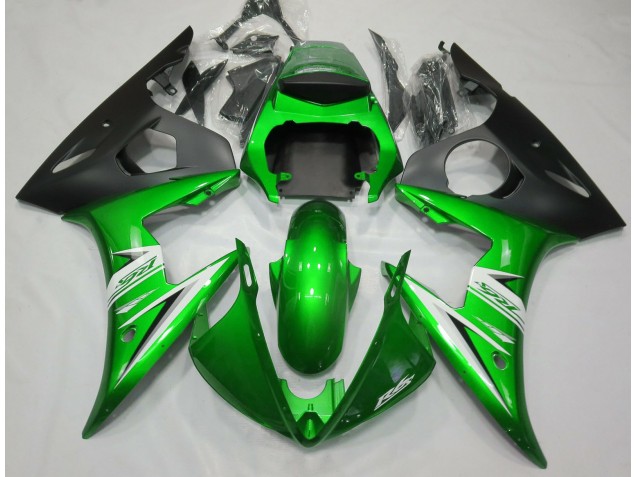 Gloss Green & White 2003-2005 Yamaha R6 Fairings Factory Gloss Green & White 2003-2005 Yamaha R6 Fairings Factory