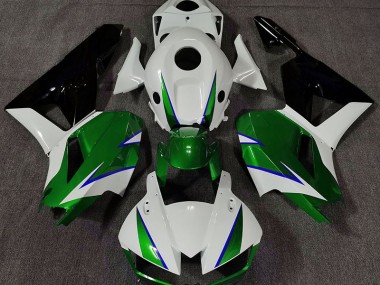 Gloss Green White and Blue 2013-2020 Honda CBR600RR Fairings Factory