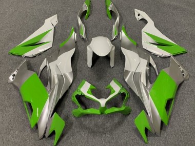 Gloss Green White and Silver 2019-2020 Kawasaki ZX6R Fairings Factory