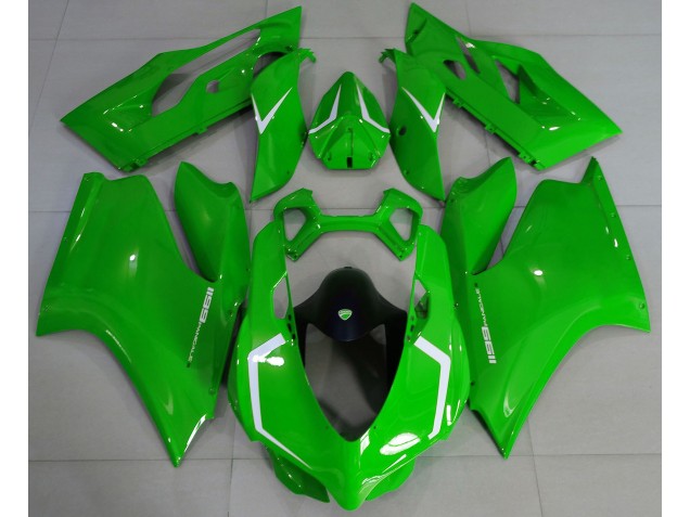 Gloss Green & White Ducati 1199 Fairings Factory Gloss Green & White Ducati 1199 Fairings Factory