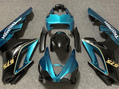 Gloss Light Blue and Black 2009-2012 Triumph Daytona 675 Fairings Factory