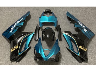 Gloss Light Blue and Black 2009-2012 Triumph Daytona 675 Fairings Factory