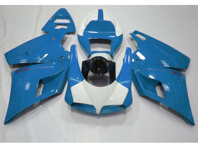 Gloss Light Blue & White 1993-2005 Ducati 996 748 916 998 Fairings Factory Gloss Light Blue & White 1993-2005 Ducati 996 748 916 998 Fairings Factory
