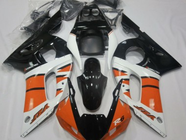 Gloss Orange and Black 1998-2002 Yamaha R6 Fairings Factory