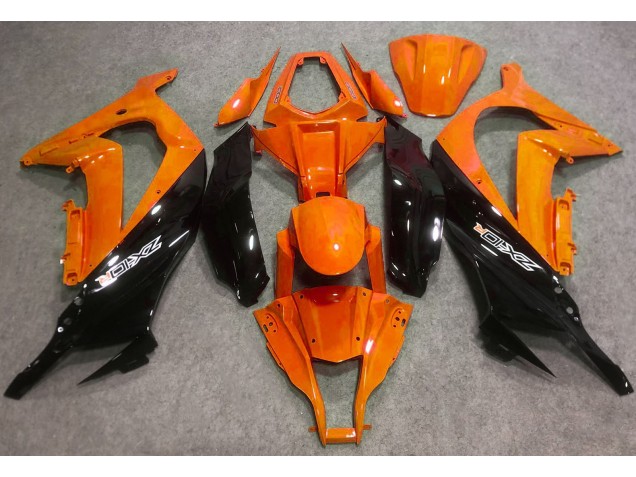 Gloss Orange and Black 2016-2019 Kawasaki ZX10R Fairings Factory Gloss Orange and Black 2016-2019 Kawasaki ZX10R Fairings Factory