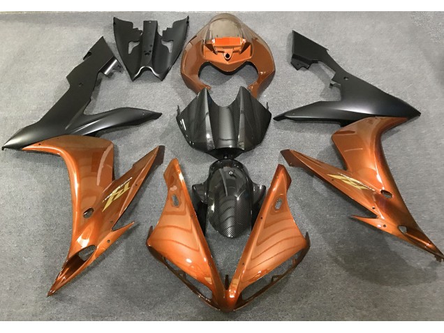Gloss Orange and Carbon Style 2004-2006 Yamaha R1 Fairings Factory Gloss Orange and Carbon Style 2004-2006 Yamaha R1 Fairings Factory